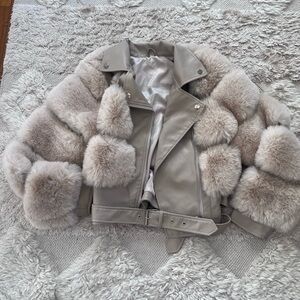 Luxurious Faux Fur Trimmed Jacket